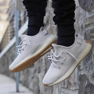 阿迪達(dá)斯 （adidas）鞋子男女三葉草yeezy椰子350男鞋夏季女鞋運(yùn)動鞋休閑鞋跑步鞋 F99710 芝麻灰 38.5