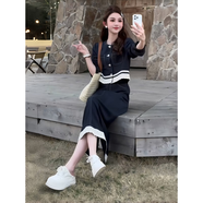 忻依美小香風(fēng)牛仔套裝女兩件套2025新款減齡蕾絲花邊外套闊腿褲兩件套 裙子套裝 XL 【建議 120-135斤】