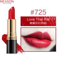 露華濃（Revlon）麗采保濕滋潤唇膏女士啞光黑管口紅女士不掉色美妝化妝品女彩妝 725#酷愛正紅（奶油質(zhì)地）