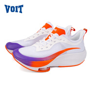 沃特（VOIT）速跑鞋男女款馬拉松氣墊緩震跑步鞋尼龍網(wǎng)紗透氣輕便 白幻彩 36
