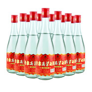 晉泉高粱白酒 清香型糧食白酒固態(tài)發(fā)酵糧食酒晉泉太原酒廠(chǎng)高度白酒整 42度 500mL 12瓶 老熟