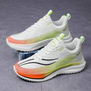 世季酷風(fēng)男鞋高幫鞋運動(dòng)鞋男超輕厚底老爹鞋潮流運動(dòng)休閑鞋大碼454647 白色 39