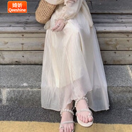 婍妡鏤空流蘇吊帶背心女裝夏季衫套裝2025年新款長袖半身裙三件套 半身[單件] S