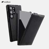 錦灝適用三星Galaxy S25 Ultra手機(jī)殼真皮s24+上下翻蓋保護(hù)套商務(wù)全包防摔時(shí)尚高檔 上下翻蓋皮套黑色荔枝紋 三星s25ultra