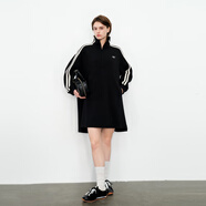 WANDIAN婉甸婉甸2025春季新品黑色長袖連衣裙百搭風(fēng)1241N10SX3 黑色 XS