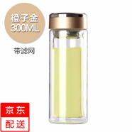 益馨榮雙層水晶玻璃杯定制logo禮品杯廣告杯子印字開(kāi)業(yè)紀(jì)念禮品杯定做 銀色  300ml