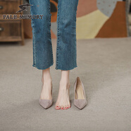 Pale memory高跟鞋女2025秋季新款灰色職業(yè)女鞋尖頭設(shè)計(jì)感氣質(zhì)名媛單鞋 灰色 7cm 37
