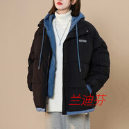 女大童羽絨服13-15歲大女童初中生2025女孩羽絨服15-18歲羽絨棉衣 黑色棉服 165 L110-120斤