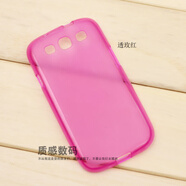 三星（SAMSUNG）原裝適用 三星S3 i9300 i9308手機(jī)殼保護(hù)軟殼套磨砂19300 GT-19308i包邊防摔軟殼 透紅 三星其他型號(hào)