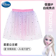 迪士尼女童半身裙2025新款兒童短裙寶寶裙子網(wǎng)紗公主裙LX82216-1 粉 110