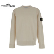 STONE ISLAND 石頭島奢侈品送禮男士 父親節禮物指南針貼片圓領(lǐng)毛衣White均碼 | L
