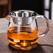 純正公道杯玻璃加厚耐熱功夫高端分茶器帶茶漏 CZ-201帶卡漏加厚款400ml