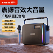 新科A6廣場舞音響戶外音箱k歌便攜式 藍(lán)牙收款大功率大音量重低音炮家用移動播放器 單話筒