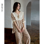 黛夢(mèng)思睡衣女夏季2025新款純棉短袖長(cháng)褲家居服甜美淑女可外穿套裝 JD20258【短袖長(cháng)褲】 L /身高162-167,體重105-125