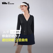 蕉下（beneunder）防曬衣女涼感修身AL11924短款辣妹防曬服女外套漫暮黑S