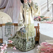 斐莉玥壹拾柒漢服女秋云集明制交領(lǐng)重工刺繡云肩一片式馬面裙春秋款 云肩+上衣+馬面裙 XL