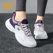 361°女鞋運動(dòng)鞋女秋冬季透氣網(wǎng)面跑步鞋學(xué)生網(wǎng)鞋361度女士休閑鞋子 羽毛白/丁香灰紫2219 35