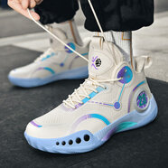 里奇.喬丹   RICKY JORDAN韋德幻影3籃球鞋男款春季閃擊8運動(dòng)學(xué)生防滑減震耐磨科比實(shí)戰球鞋 米色-幻影 38