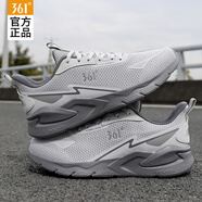 361°男鞋運(yùn)動(dòng)鞋男跑步鞋夏季透氣網(wǎng)面鞋休閑輕便學(xué)生戶外鞋子男 循環(huán)灰/煙灰-9 42