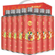 金特精釀原漿啤酒1L*8罐蛇年賀歲整箱禮盒裝 青島特產(chǎn) 經(jīng)典拉格黃啤