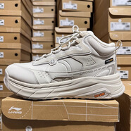 李寧霸虎加絨男鞋2024冬季新款加厚保暖棉鞋雪地靴休閑運動(dòng)鞋AGLU091 云母灰 AGLU245-1 加絨加厚保暖 40