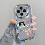 庫洛熊適用vivoX100手機殼X100pro新款vivix硅膠vovox系列viv0全包vovix防摔por保護vibox套vicox叉男x 電鍍奶油紋-銀色-ZC21可愛(ài)貓咪 vivo X100