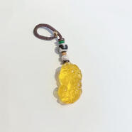 淑雀天然黃水晶貔貅吊墜男女情侶毛衣鏈招財轉運項鏈潮流飾品生日禮物 三錢(qián)男款-鑰匙扣