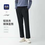 海瀾之家（HLA）休閑褲男裝24秋冬季新款輕商務(wù)時(shí)尚系列加厚保暖男士合體長(zhǎng)褲子 藏青7F L /175建議70-74kg