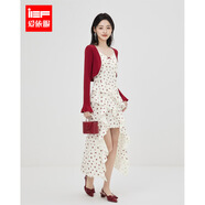 IEF/愛依服時(shí)尚套裝2025春季新款法式甜美少女風(fēng)碎花里外套裙 紅杏花 M
