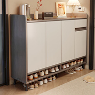 佳家林實(shí)木鞋柜家用簡(jiǎn)易多層收納柜客廳門(mén)口陽(yáng)臺防塵儲物鞋柜 【高密度板】灰色120*32*100 實(shí)惠【自行安裝】