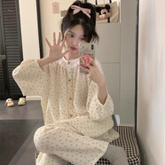 俞兆林碎花睡衣女春夏新款日系甜美碎花可愛(ài)學(xué)生少女家居服套裝