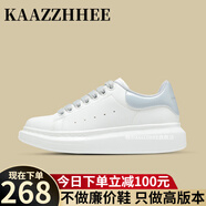 咖織（Kaazzhhee）小白鞋輕奢2024春季新款松糕厚底內(nèi)增高男女鞋情侶運(yùn)動(dòng)休閑板鞋 果凍藍(lán)【千元級品質(zhì)】禮盒包裝 43 【男碼】