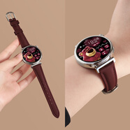 優(yōu)思頓適用華為gt5新款表帶watchgt4智能手表gt5pro表帶女款腕表gt3pro女士腕帶gt2真皮秋冬gt4手表帶 【葡萄酒紅】銀色扣-真皮表帶-不掉皮 適用于華為GT4(表盤41mm）