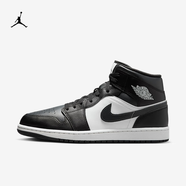 耐克（NIKE）aj1男鞋 Air Jordan 1 mid 喬1中幫男子灰白黑休閑運(yùn)動(dòng)籃球鞋 DQ8426-010 黑白 40.5