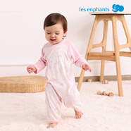 麗嬰房連身裝寶寶哈衣春秋爬服新生兒衣服嬰兒連體衣 甜心粉 59cm