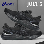 亞瑟士（asics）男鞋夏季減震JOLT 5跑步鞋2025新款透氣網(wǎng)面黑武士休閑運動鞋子男 黑色/大黑-002 47