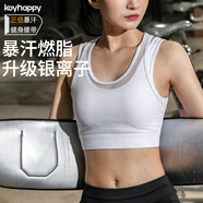 Keyhappy暴汗燃脂腰帶健身護(hù)腰帶夏季束腰跑步運(yùn)動(dòng)暴汗護(hù)腰收腹塑形男女款 【黑色丨可放手機(jī)】銀膜暴汗款 L（適合體重120-200斤穿戴）