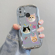 庫洛熊適用vivox23幻彩版手機殼vivo新款x23炫彩vivix全包防摔viv0硅膠vvox保護×套vovox維沃viovx女v 電鍍奶油紋-銀色-ZC21可愛(ài)貓咪 vivo X23 幻彩版