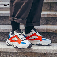 耐克（NIKE）男鞋老爹鞋2025夏季新款M2K運動鞋低幫厚底透氣減震增高休閑鞋 AV4789-100藍(lán)橙走秀款 40
