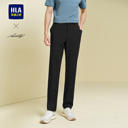 海瀾之家（HLA）休閑褲男款輕商務(wù)時尚系列刺繡褲子男春 黑色8J 28 165/70A推薦100~106斤