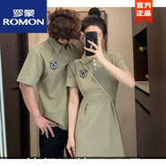 羅蒙（ROMON）不一樣特別的情侶裝夏裝一裙一衣套裝設(shè)計高級感T恤2025新款短袖T 【情侶兩件裝】一裙一衣 S 女+男M