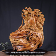 太行崖柏烏木金絲楠抱石山水木雕花鳥人物根雕擺件送禮辦公工藝品 財神7崖柏（尺寸見首圖） 聯(lián)系客服后再下單（尺寸見圖片）