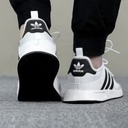 阿迪達(dá)斯 （adidas）官方跑步鞋男女鞋秋季新款三條紋小白鞋網(wǎng)面鞋緩震運(yùn)動鞋 CQ2406/淺白/1號黑色/三葉草 44.5