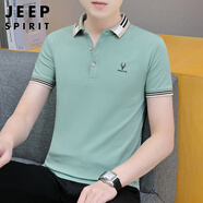 JEEP SPIRIT吉普短袖T恤男夏季男士polo打底衫男裝休閑寬松半袖潮牌衣服