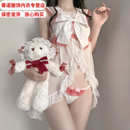 糖妤萌洛麗塔公主裙成人性感衣服小胸可穿女傭連衣裙套裝嫵媚戰(zhàn)跑 純欲女傭 裙子+內(nèi)+蝴蝶結(jié) L 適合95-110斤