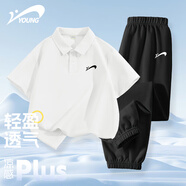 貴人鳥(niǎo)童裝兒童夏季套裝男童短袖polo衫透氣大童薄款兩件套男孩運動(dòng)夏裝