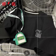 雅鹿華夫格短袖t恤男夏季潮流圓領(lǐng)冰絲透氣半袖上衣寬松五分袖體恤衫 T47黑色 L 【建議體重100-120斤】