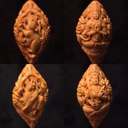蒂寶萊（DIBAOLAI）橄欖核手把件蘇州雕刻十二生肖守護(hù)神單籽手串手機(jī)鑰匙掛件吊墜 牛