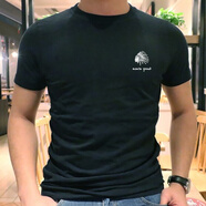 ABERCROMBIE & FITCH小麋鹿純棉T恤簡約短袖af百搭打底純色夏季男 寶藍色頭像標 寶藍色頭像標 均碼 S建議100-120斤