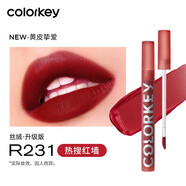 Color Key 唇釉珂拉琪限定版空氣唇彩絲絨啞光口紅霧面唇彩平價(jià)女學(xué)生禮物 R231 熱搜紅墻
